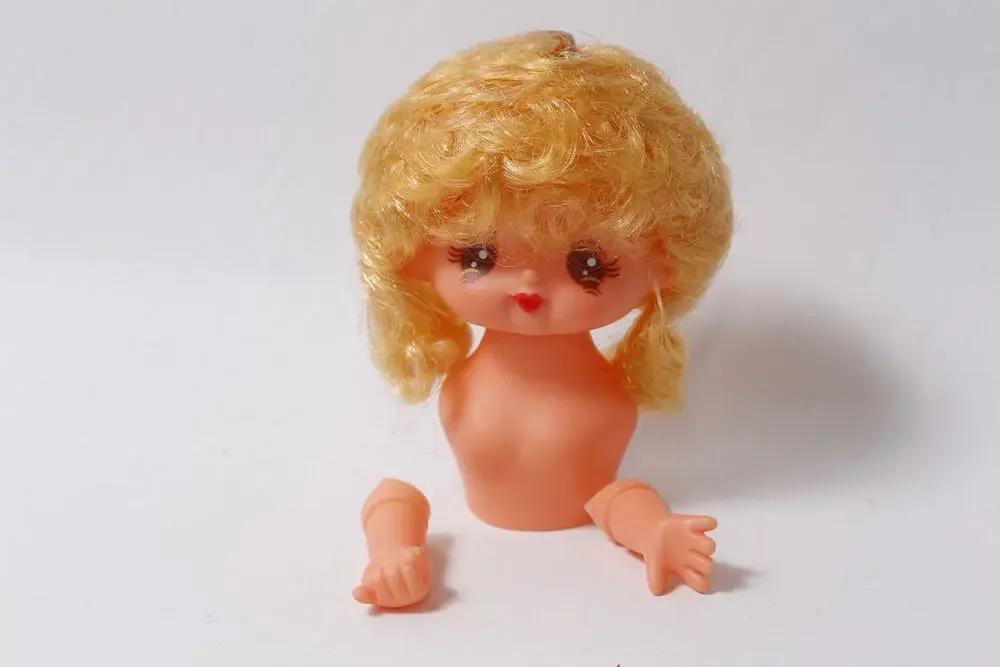 Doll Parts Japan Showa Retro Polly-chan Doll w Yellow Hair ~ 260817-WH 1014